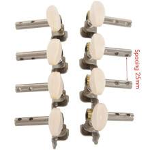 2Satz Mechaniken Stimmwirbel StimmschlüSsel mit WeißEn PerlmuttknöPfen 4L + 4R für Mandoline