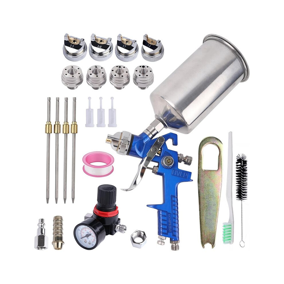 Hvlp Spray Paint Gun Kit For Automotive And Diy Projects - Includes 5 Nozzles And 1000Cc Cup 6033321357762