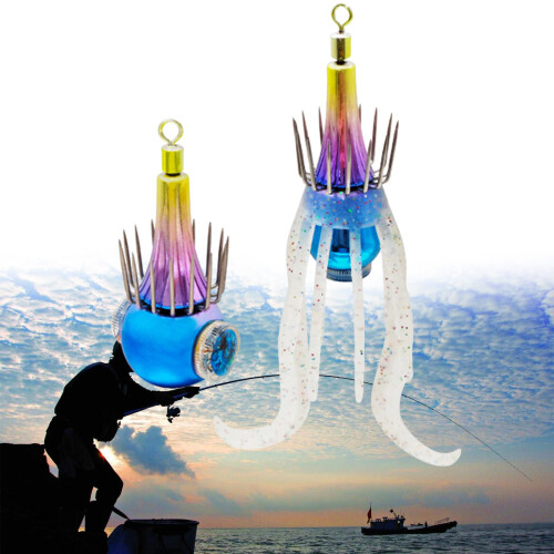Waterdichte LED-inktvisvislamp gloeit aasaccessoire-twee ogen14 2