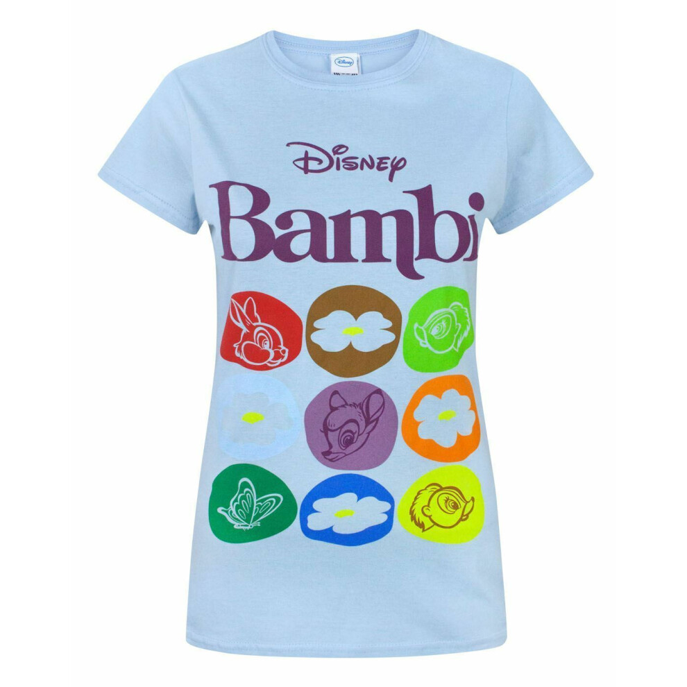 Disney (Xx-Large) Bambi Short Sleeved T-Shirt (Womens ) Blue