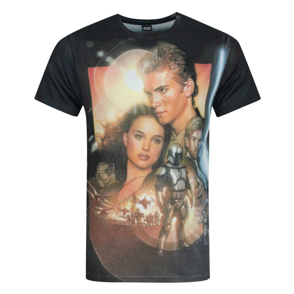 Star Wars (X-Large) Short Sleeved T-Shirt (Mens White)