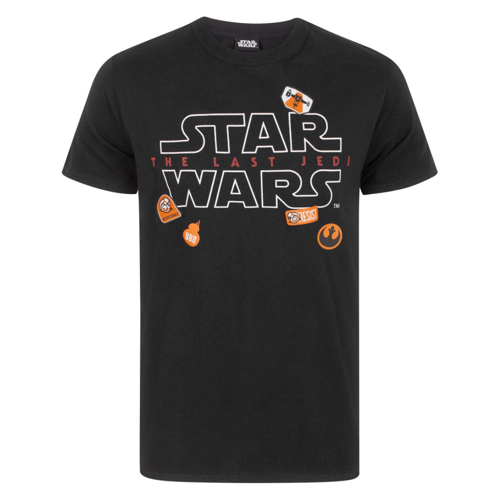 Star Wars (Medium) Short Sleeved T-Shirt (Mens Black)