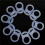 60 Pcs Button Silicone Ring Mam Pacifier Holder Mannequin Clip Adapter Transparent 3