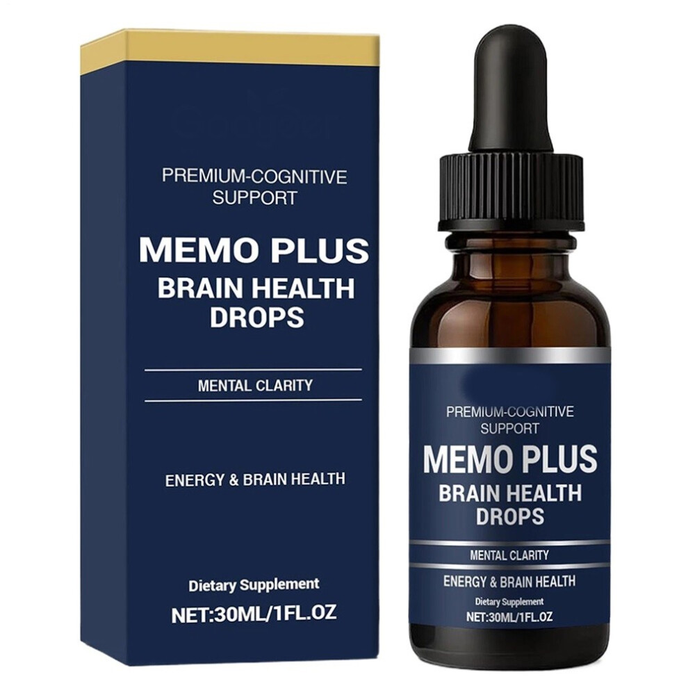 (2 bottles) Memo Plus Brain Health Drops 30ml Drops for Energy & Brain Health