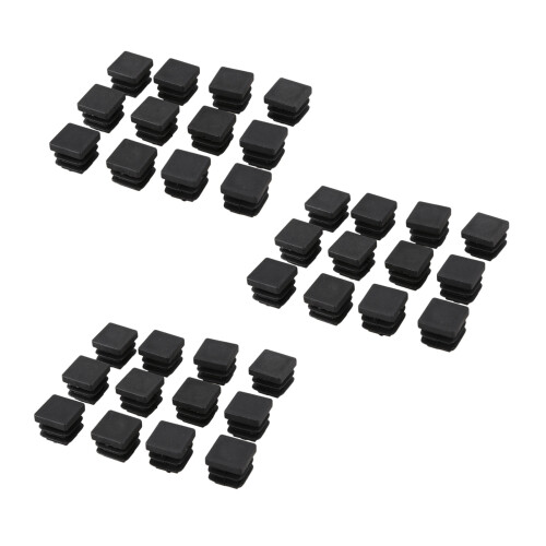 36 Pcs 15mm x 15mm Plastic Square Caps Tube Pipe Inserts End Blanking 1