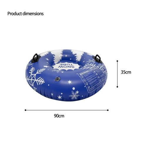 Inflatable Snow Tube with Handles Folding-Does not include pum 2