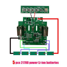 2pcs 5 X 21700 BAT618 5 Core Li-Ion Battery Case PCB Charging Protection Circuit Board Shell for 18V BAT610 BAT609