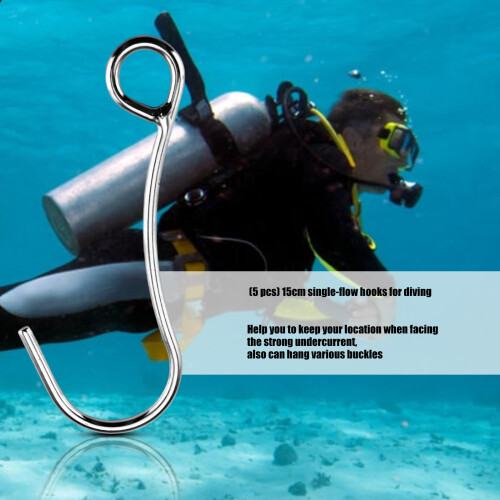 Stainless Steel Diving Hook Nontoxic Single Flows Structure For 1