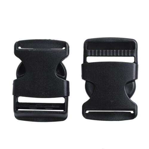 20X Hard Plastic Strap Band Belt Side Release Buckle 3cm Width Black 2