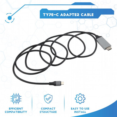 Type-C to -Compatible USB3.1 4K HDTV Cable for Android Phone to Connect TV Same Screen Device Cable 2M 2