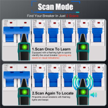 TOOLTOP ET32 Digital Circuit Breaker Finder & Socket Tester with GFCI Trip  Display Leakage Current Detector EU PLUG