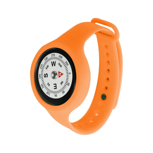 6Pcs Portable Compasses Watches Adjustable Strap-orange color 2