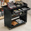 Homcom HOMCOM Storage Trolley Wheel Cart with Lockable Wheels Black 7
