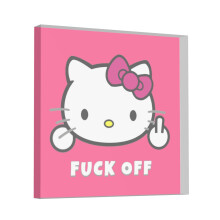 Hello Kitty Acryl-Quadratplakette mit inspirierendem Zitat