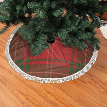 Kerstboomrok van kant met franjes, 30 inch