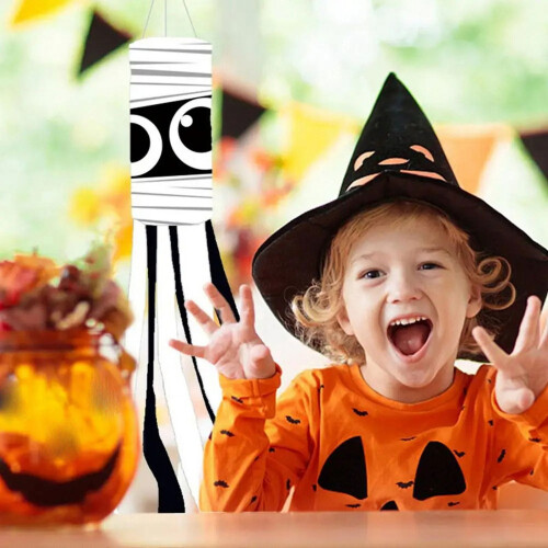 Halloween-Mumien-Windsack-Gartenflagge