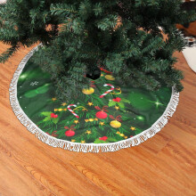 Kerstboomrok van kant met franjes, 36 inch