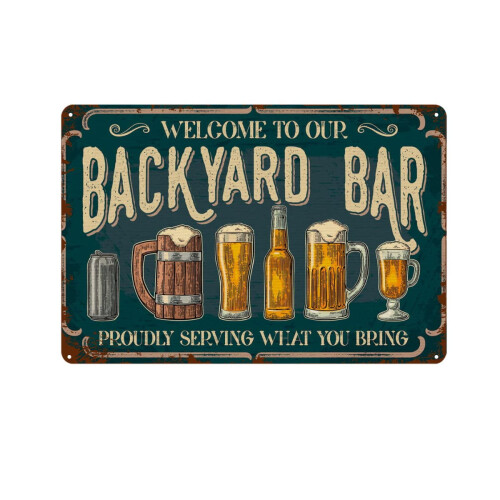 Aluminum Welcome Sign 12 x 8 Inches