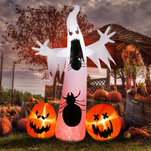 Zimtown - Decorazione gonfiabile a forma di zucca fantasma da 3,6 metri per esterni