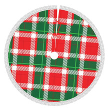 Karierter Weihnachtsbaumrock, 76 cm (30 Zoll), Polyester