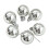 Christmas Tree Ornaments Silver Plastic Balls 6pcs 1