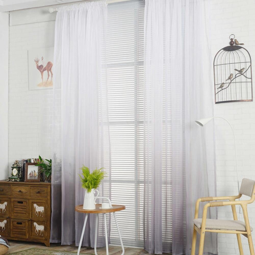 Kozart sheer curtains lavender gradient for kids' room