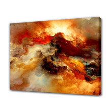 Abstraktes Orange Flow Leinwandposter 16x24 Zoll