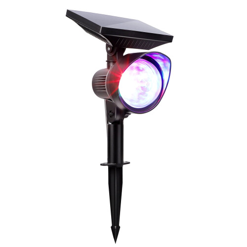 Projetor de LED com efeito de lâmpada para festivais e decoração.
