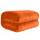 Couette en polaire corail, taille simple, orange uni 1