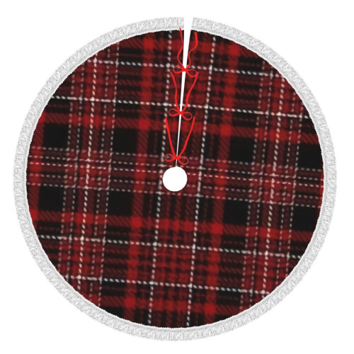 Kerstboomrok 122 cm (48 inch) geruit polyester
