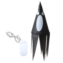 Lámpara LED de Halloween con forma de fantasma y sombrero de bruja, 64x19 cm