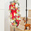 Pre-lit Red Christmas Swag Wreath 50cm 1