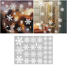 Autocollants muraux flocons de neige pour fenêtres – PVC blanc, à décoller et à coller