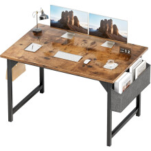 Wood Computer Desk 40 Inch Modern Simple Rustic Brown