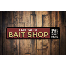 Lake Bait Shop fémtábla 16" x 4"