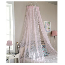 Meiiso blackout curtains pink double-layer lace bedroom