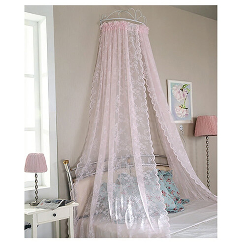 Meiiso blackout curtains pink double-layer lace bedroom
