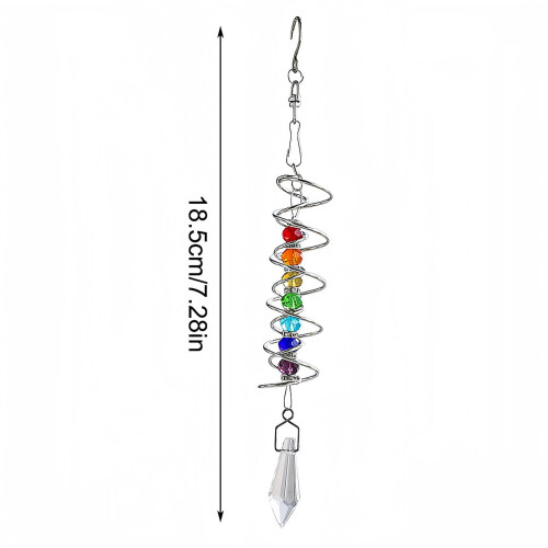 Spiral Tail 3D Glas-Windspiel für Garten oder Fenster
