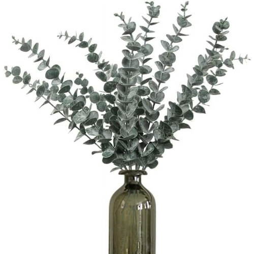 12 phíosa gais eoclaipte saorga, duilliúr glas 18"