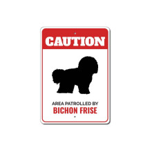 Bichon Frise figyelmeztető fémtábla 30,5 cm x 20,5 cm