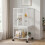 PawHut PawHut Bird Cage Detachable with Rolling Stand White 1