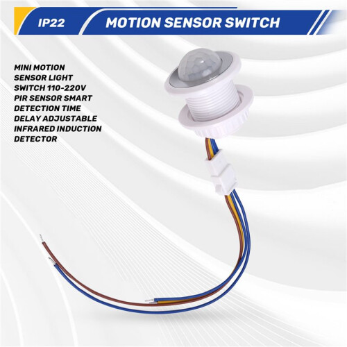 Motion Sensor Light  110-220V PIR Sensor  Detection  Delay Adjustable Infrared Induction Detector 1