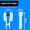 Ear Clip Electrode Double-Sided Rubber  Comfortable, Compatible for Tens Unit & CES Stimulation 2 Pair 8