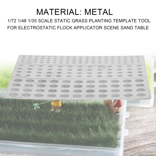 1/72 1/48 1/35 Scale Static Grass Planting Template Tool for Electrostatic Flock Applicator Scene Sand Table 1