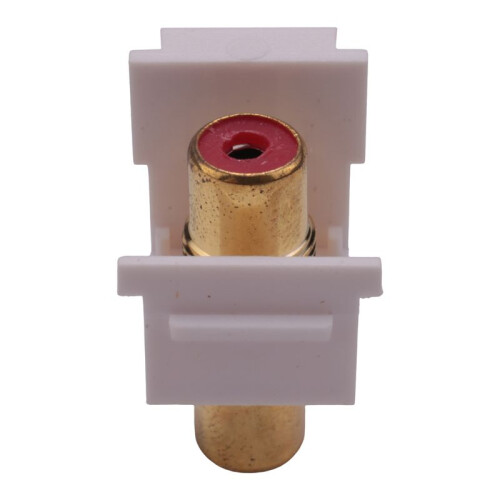5-Pack RCA  Jack Insert Connector Socket Female Snap in Adapter Port Gold Plated Inline Coupler for Wall Plate 2
