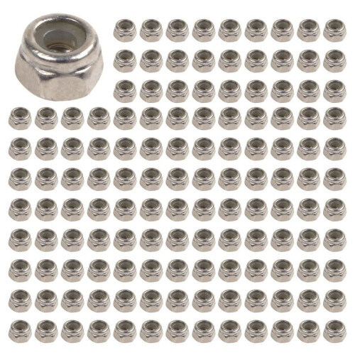 500pcs M2 Zinc Plated Self-Locking Nylon Insert Hex Lock Nuts 1