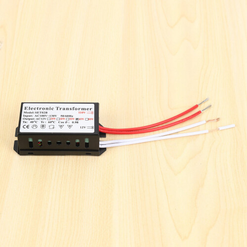 2X 110V Trasformatore Elettronico per Lampada Alogena 12V 60W Trasformatore Elettronico Nero 2