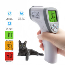 Thermomètre infrarouge sans contact pour animaux de compagnie, 3 modes, testeur de température corporelle pour chiens et cochons, usage