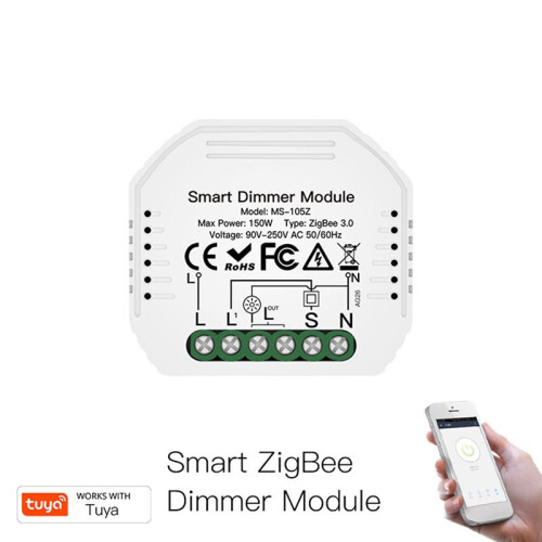 Zigbee  Module 1-Way Dimming Curtain  App Remote Control for Alexa  Home Voice Control 1