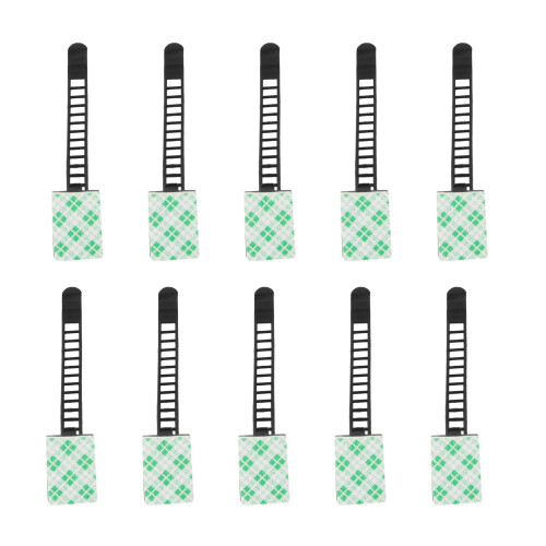 60Pcs Black Sticky Adjustable Wire Ties Cable Clips Clamp Plastic Self Adhesive Cable Ties Fix Holder Clips 1